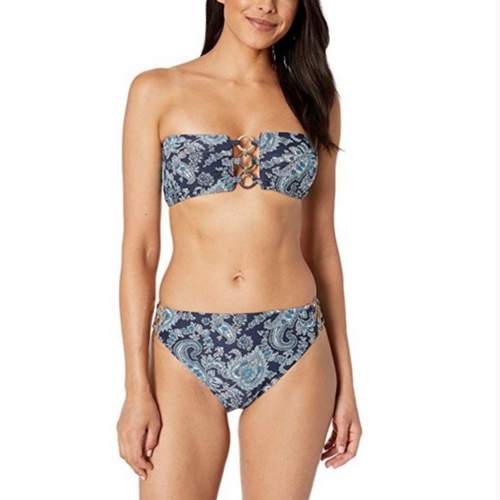 SOLD! Michael Kors 2 Pc Bandeau Bikini Swimsuit - Picture 1 of 8